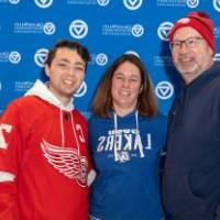 Three Lakers at the Red Wings game.